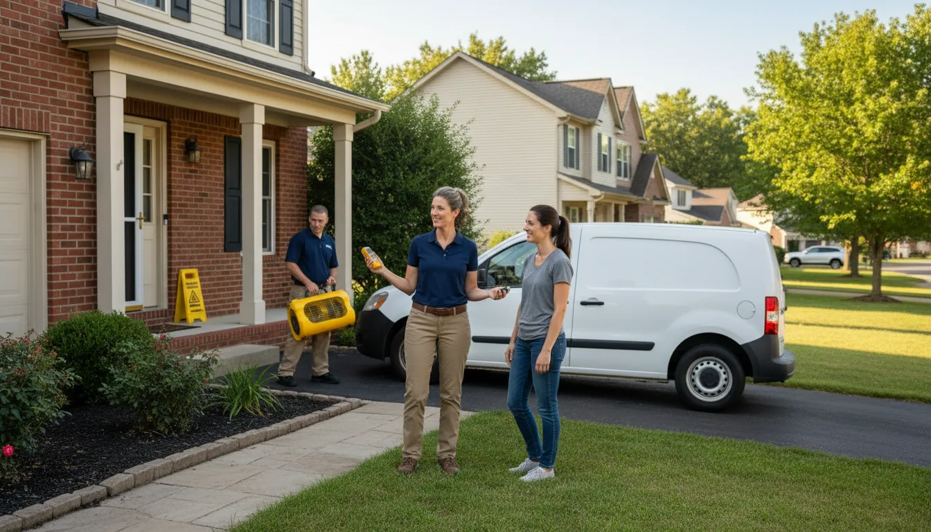 Residential water damage restoration in Almont, CO